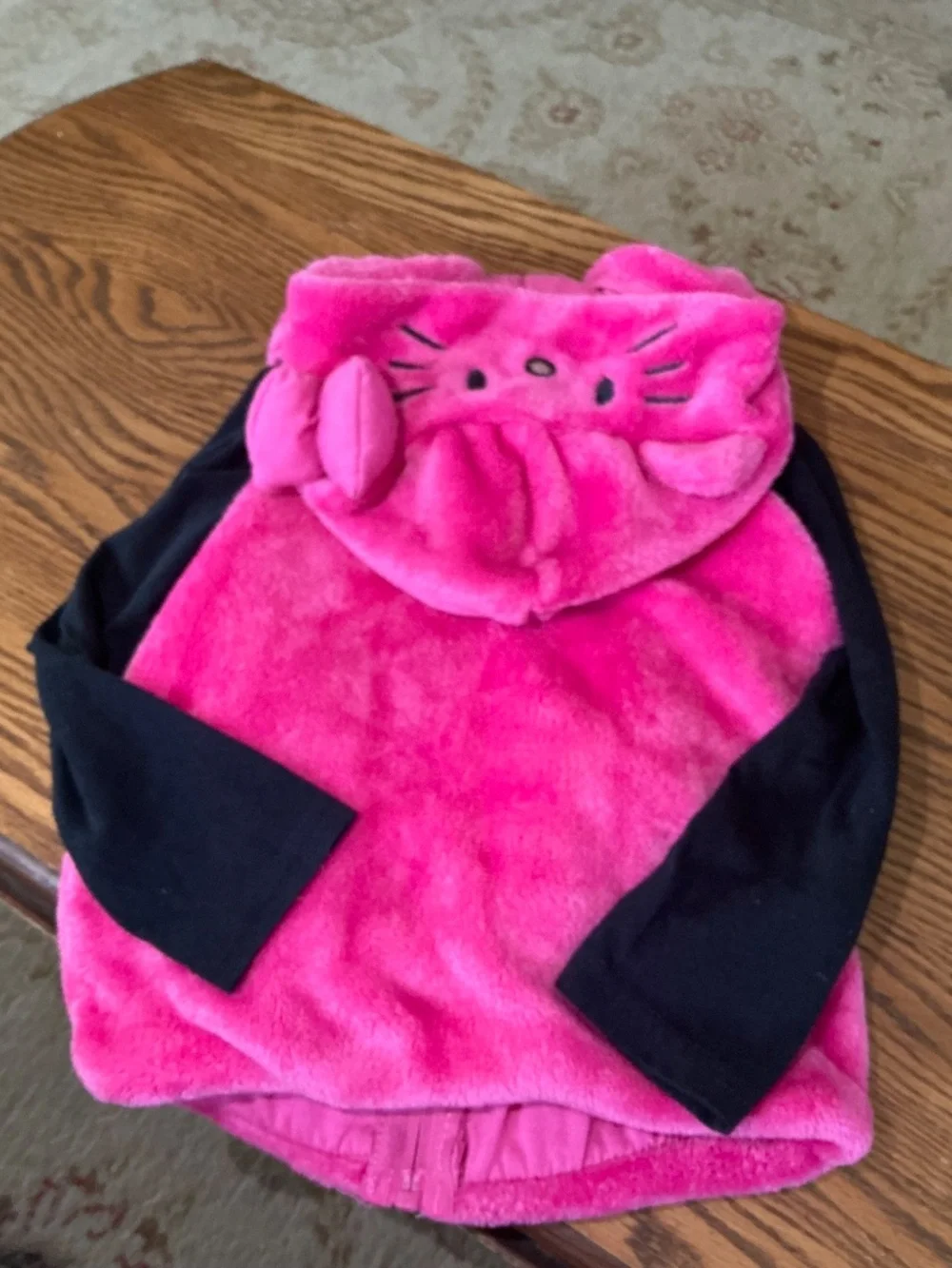 Hello Kitty Full Zip Faux Fur Hooded Vest w/ Top in Pink Combo Sz 3T EUC $48R